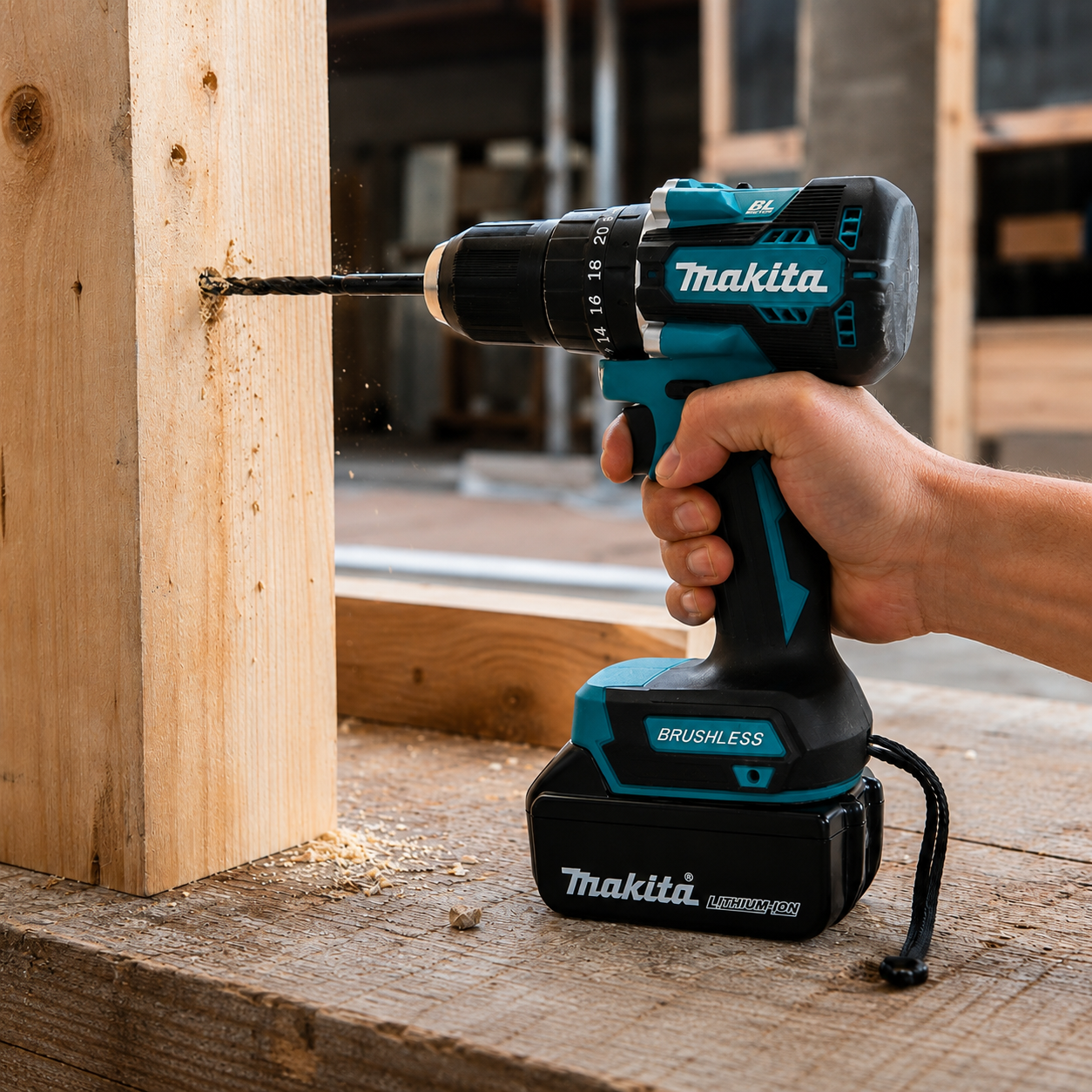 KIT MAKITA: MAȘINĂ DE GĂURIT ȘI ÎNȘURUBAT FĂRĂ FIR + PISTOL DE IMPACT + 26 ACCESORII + 2 ACUMULATORI